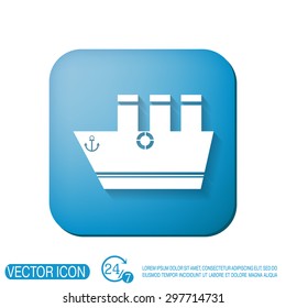 sailing ship symbol . icon boat steamer.  sailboat sign