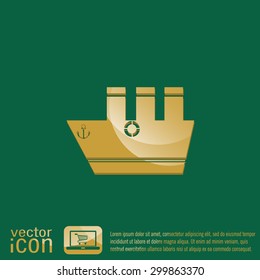 sailing ship symbol . icon boat steamer.  sailboat sign