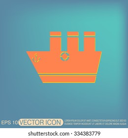 sailing ship symbol . icon boat steamer.  sailboat sign
