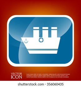 sailing ship symbol . icon boat steamer.  sailboat sign