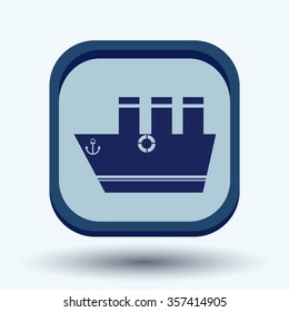 sailing ship symbol . icon boat steamer.  sailboat sign