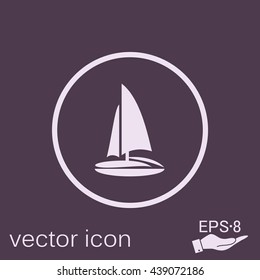 sailing ship symbol . icon boat steamer.  sailboat sign