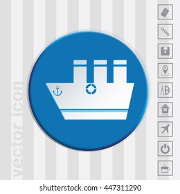 sailing ship symbol . icon boat steamer.  sailboat sign