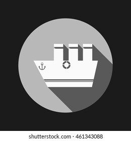 sailing ship symbol . icon boat steamer.  sailboat sign