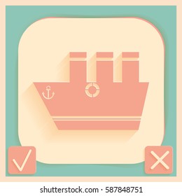 sailing ship symbol . icon boat steamer.  sailboat sign