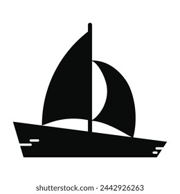 Sailing ship symbol. Vector Illustration.