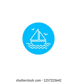 Sailing ship vector icon