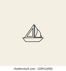 sailing ship vector icon