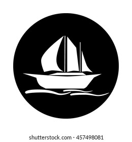 Sailing ship vector icon