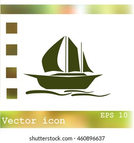 Sailing ship vector icon