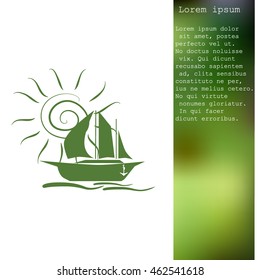Sailing ship vector icon
