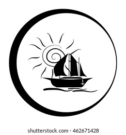 Similar Images, Stock Photos & Vectors of Sailing ship vector icon