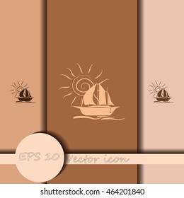 Sailing ship vector icon