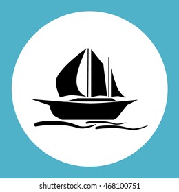 Sailing ship vector icon