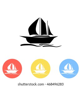 Sailing ship vector icon