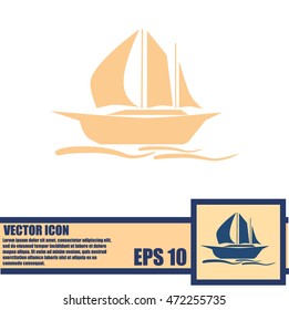 Sailing ship vector icon