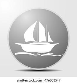 Sailing ship vector icon