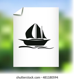 Sailing ship vector icon