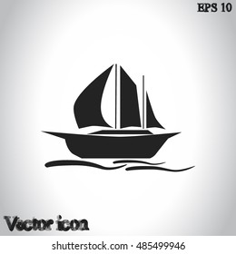 Sailing ship vector icon