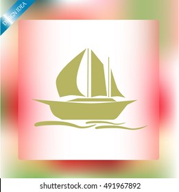 Sailing ship vector icon