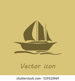 Sailing ship vector icon