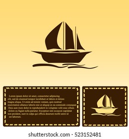 Sailing ship vector icon