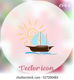 Sailing ship vector icon