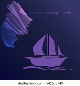 Sailing ship vector icon