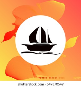 Sailing ship vector icon