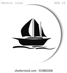 Sailing ship vector icon
