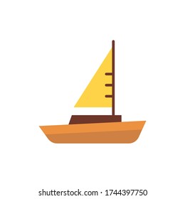 Sailing ship vector icon symbol isolated on white background