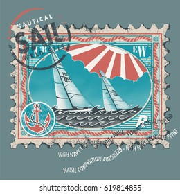 Sailing stamp