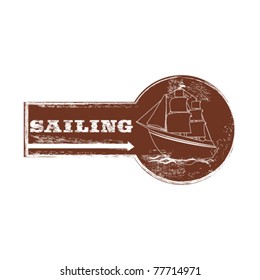 sailing stamp or emblem