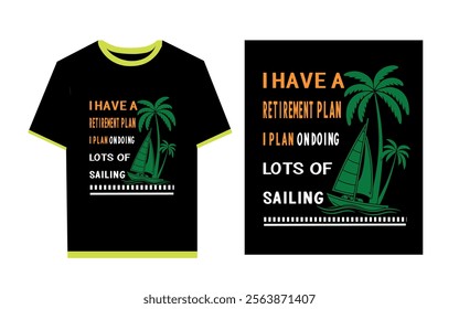 Sailing t- shirt design or poster design