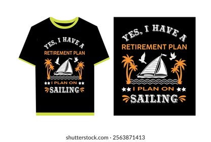 Sailing t- shirt design or poster design