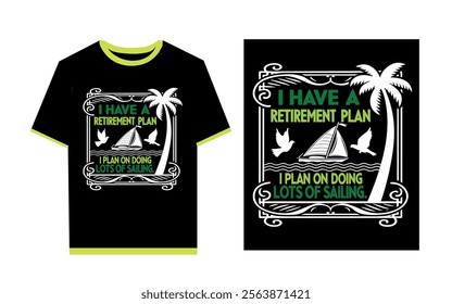 Sailing t- shirt design or poster design