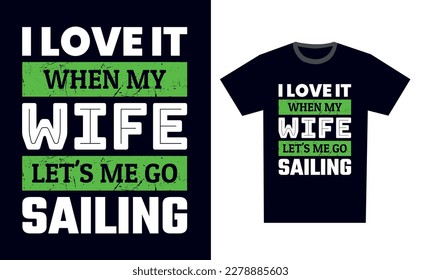 Sailing T Shirt Design Template Vector