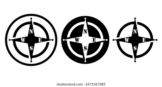 Sailing tourism compass. Sea. Marine. The ship's. Illustration.