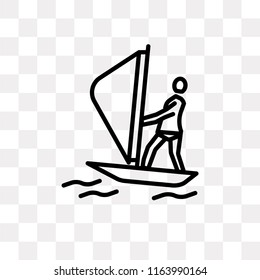 Sailing vector icon isolated on transparent background, Sailing logo concept