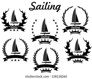 sailing vector illustration logo