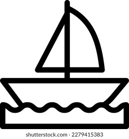 sailing Vector illustration on a transparent background. Premium quality symmbols. Thin line vector icons for concept and graphic design.