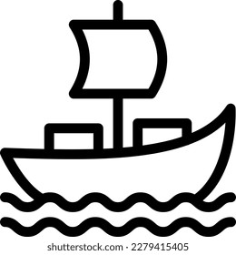 sailing  Vector illustration on a transparent background. Premium quality symmbols. Thin line vector icons for concept and graphic design.