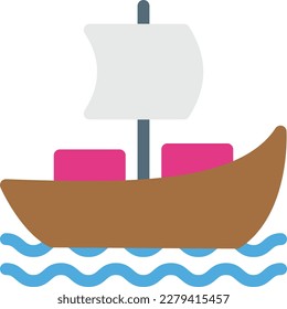 sailing  Vector illustration on a transparent background. Premium quality symmbols. Line Color vector icons for concept and graphic design.