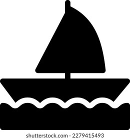 sailing  Vector illustration on a transparent background. Premium quality symmbols. Glyphs vector icons for concept and graphic design. 
