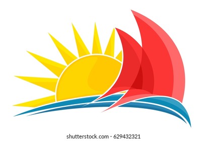 Sailing vessel Logo. 