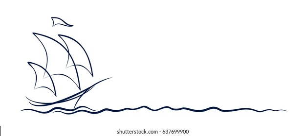 Sailing vessel Logo. 