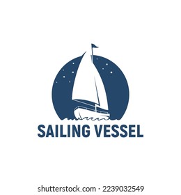 Sailing Vessel Logo Inspiration, boat, yacht, negative space