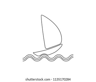 sailing  web icon vector isolated on white background, EPS 10,  top view