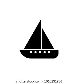 sailing yacht icon. Elements of transport icon. Premium quality graphic design icon. Signs and symbols collection icon for websites, web design, mobile app on white background