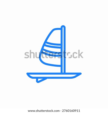 sailing yacht icon sign vector